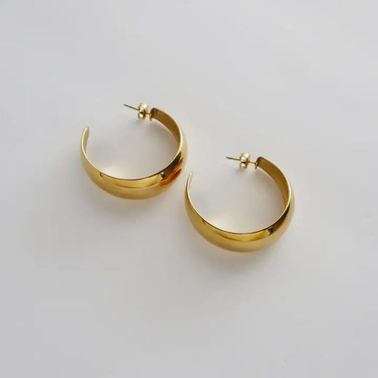 Gabi Hoops | Large Chunky Mirror Hoops